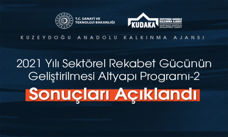 KUDAKA Sektörel Rekabet Gücünün Geliştirilmesi Altyapı Programı-2 Sonuçları